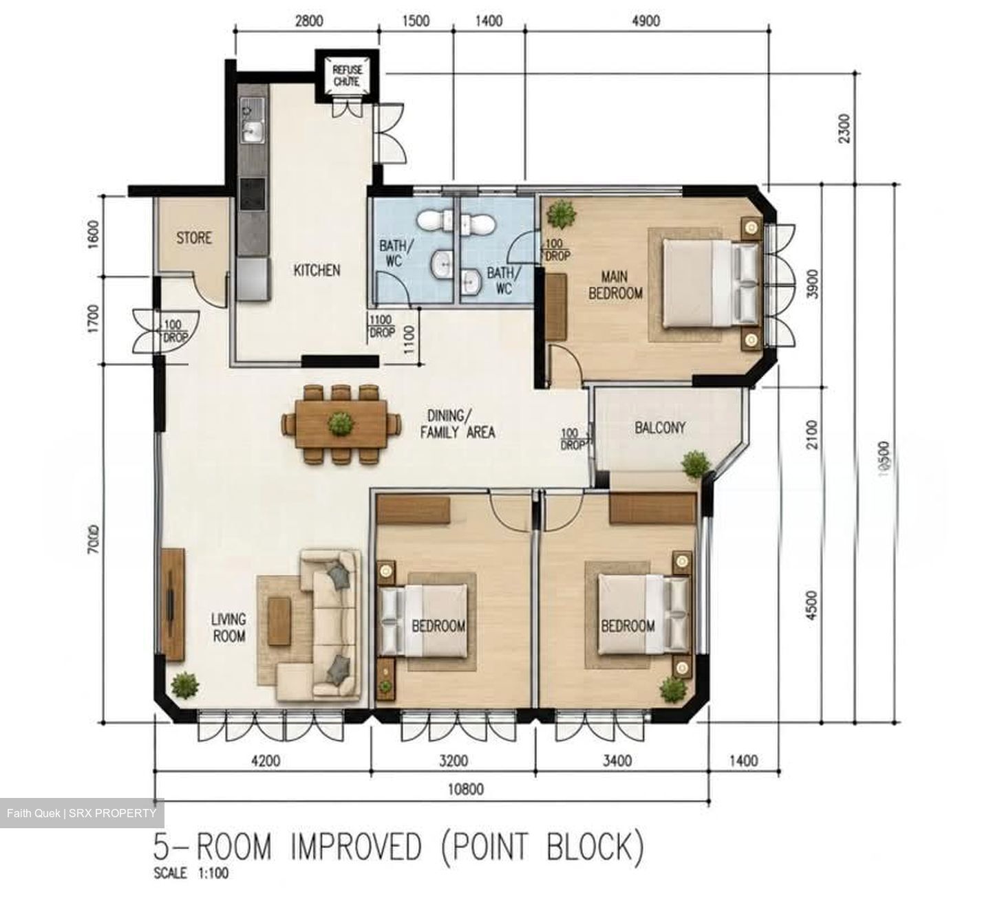 Blk 116 Jurong East Ville (Jurong East), HDB 5 Rooms #557635491